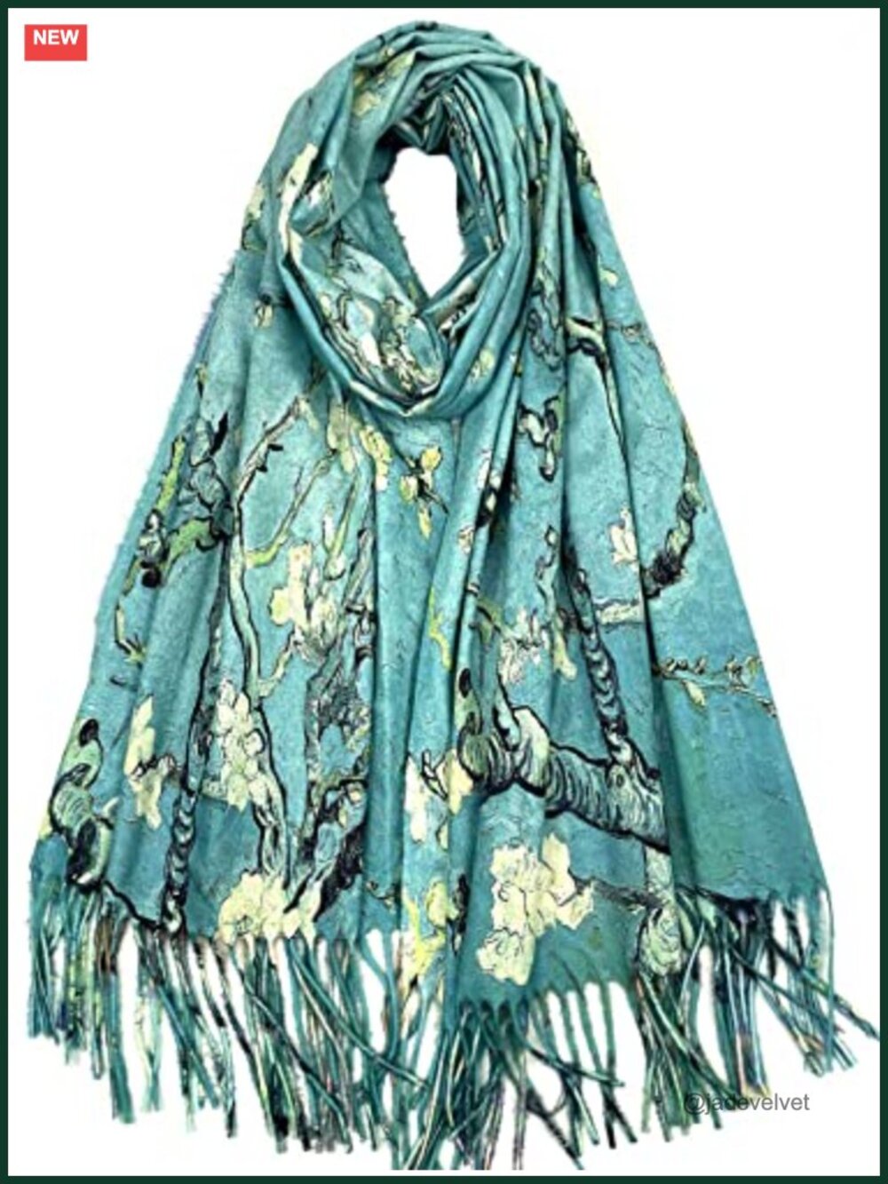 Reversible Art Print Scarf Large Shawl Wrap Pashmina Double Sided Warm